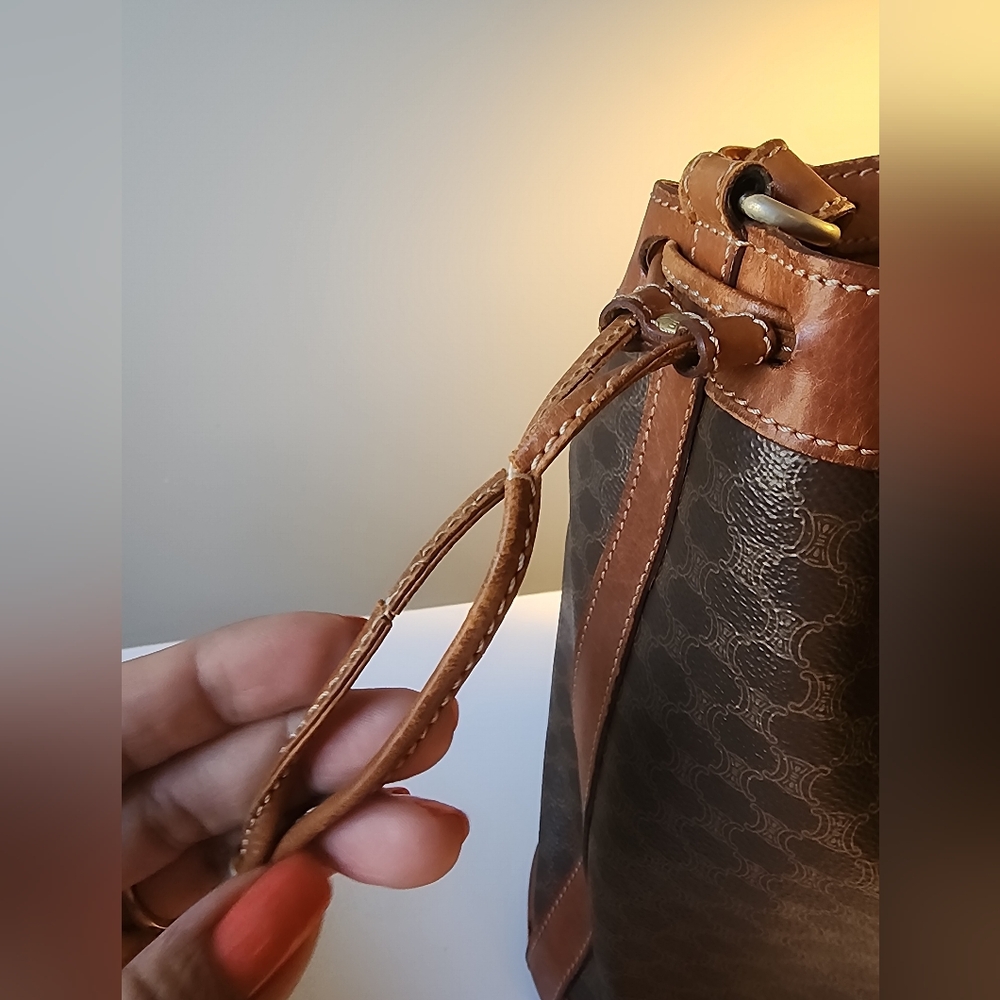 Celine Macadam Authentic Drawstring Shoulder Bag … - image 2